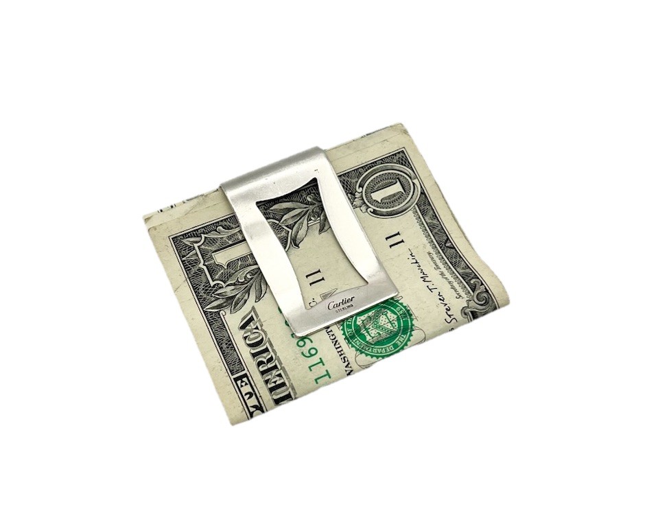 Signature Cartier “MEB” “5•9•05” Custom Sterling Silver Money Clip | 20.3g