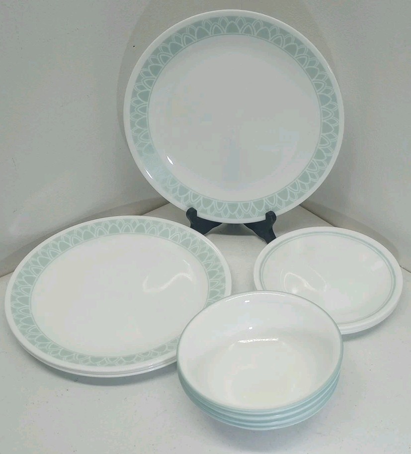 CORELLE DELANO PLATES & BOWLS 12 PIECE SET EXCELLENT CONDITION