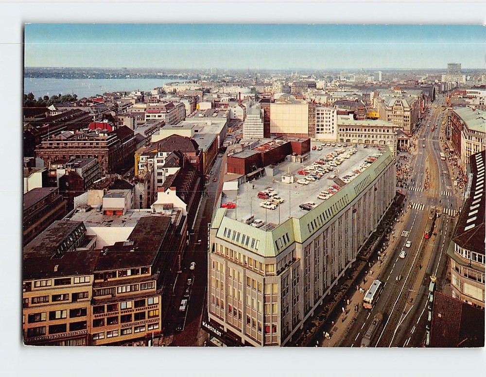 Postcard Aerial View Hamburg Germany