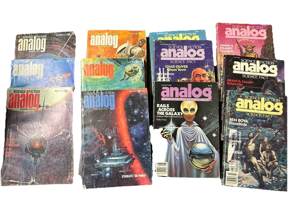 Vintage Analog Science Fiction/science Fact Paperback Book Lot Of 12 1972 1984