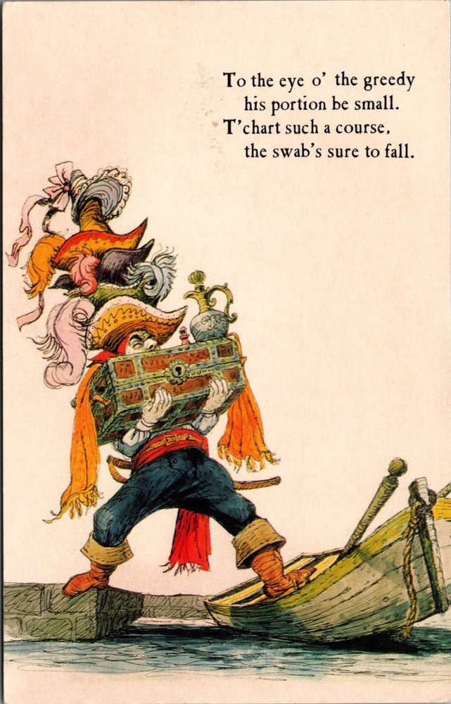 Disneyland Pirates of the Caribbean New Orleans Square Art Postcard