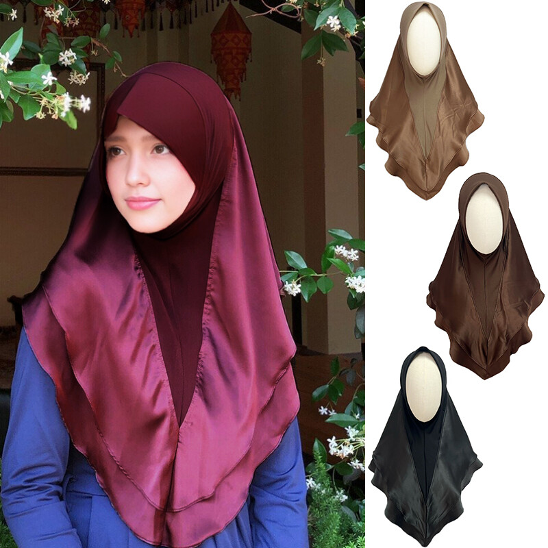 Muslim Women's Instant Amira Turban Hijab Scarf Wrap Shawl One-Piece Head Cover  