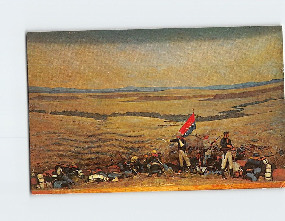Postcard The Custer Diorama Custer Battlefield National Monument Montana