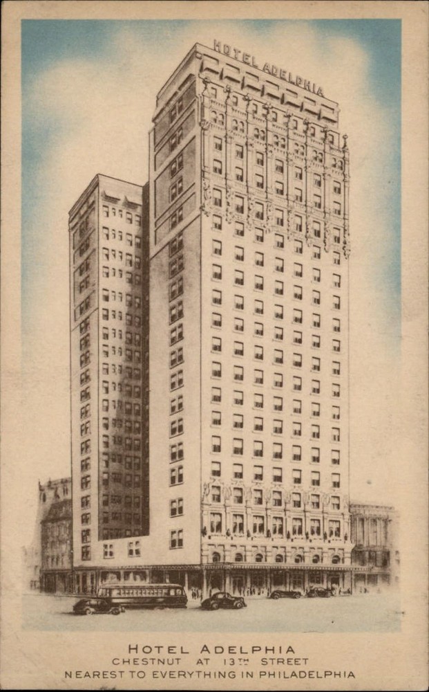 Hotel Adelphia Philadelphia Pennsylvania ~ unused vintage postcard