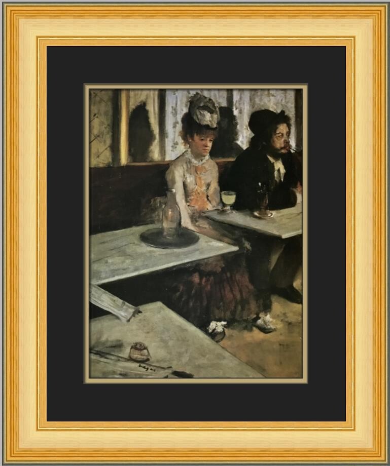 Edgar Degas L'Absinthe Custom Framed Print-image