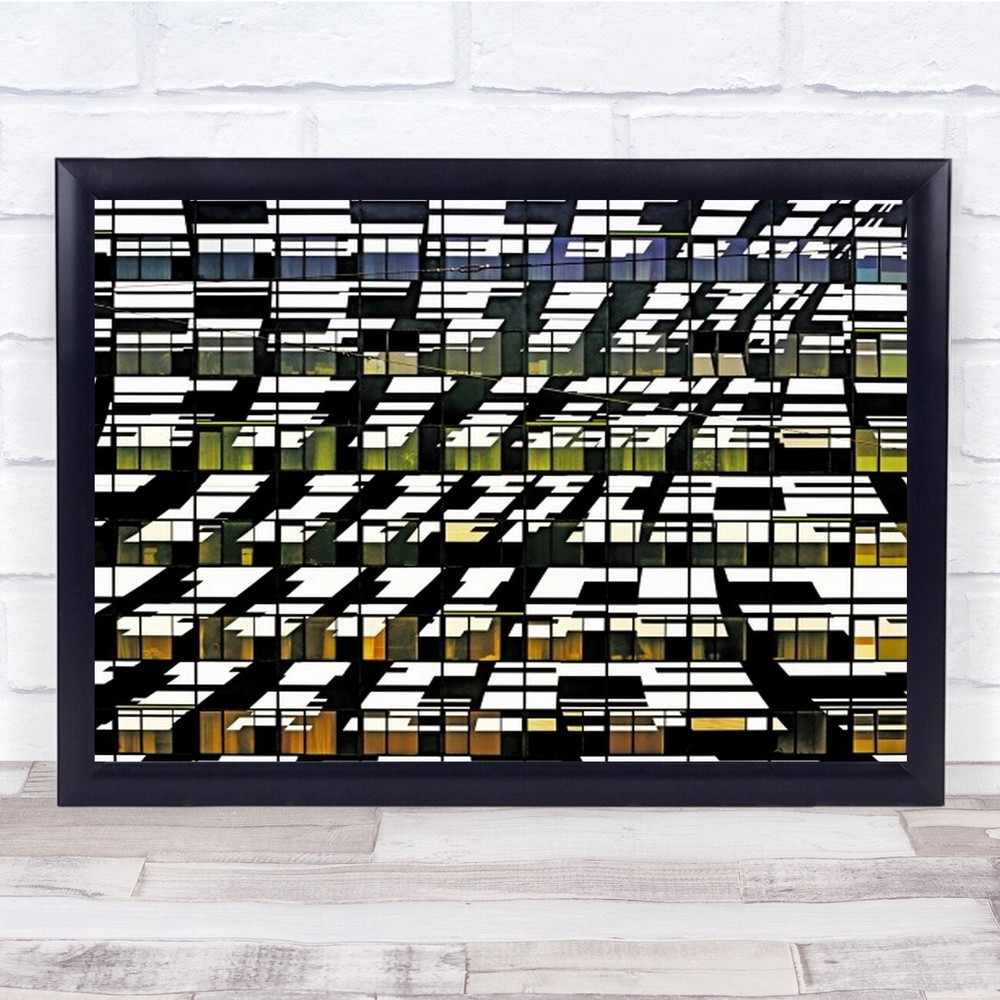 Modern Times Flats Building Facade Architecture Abstract Graz Wall Art Print