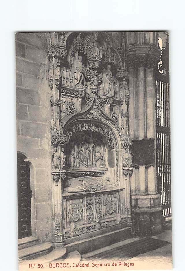 Postcard Sepulcro de Villegas Burgos Spain