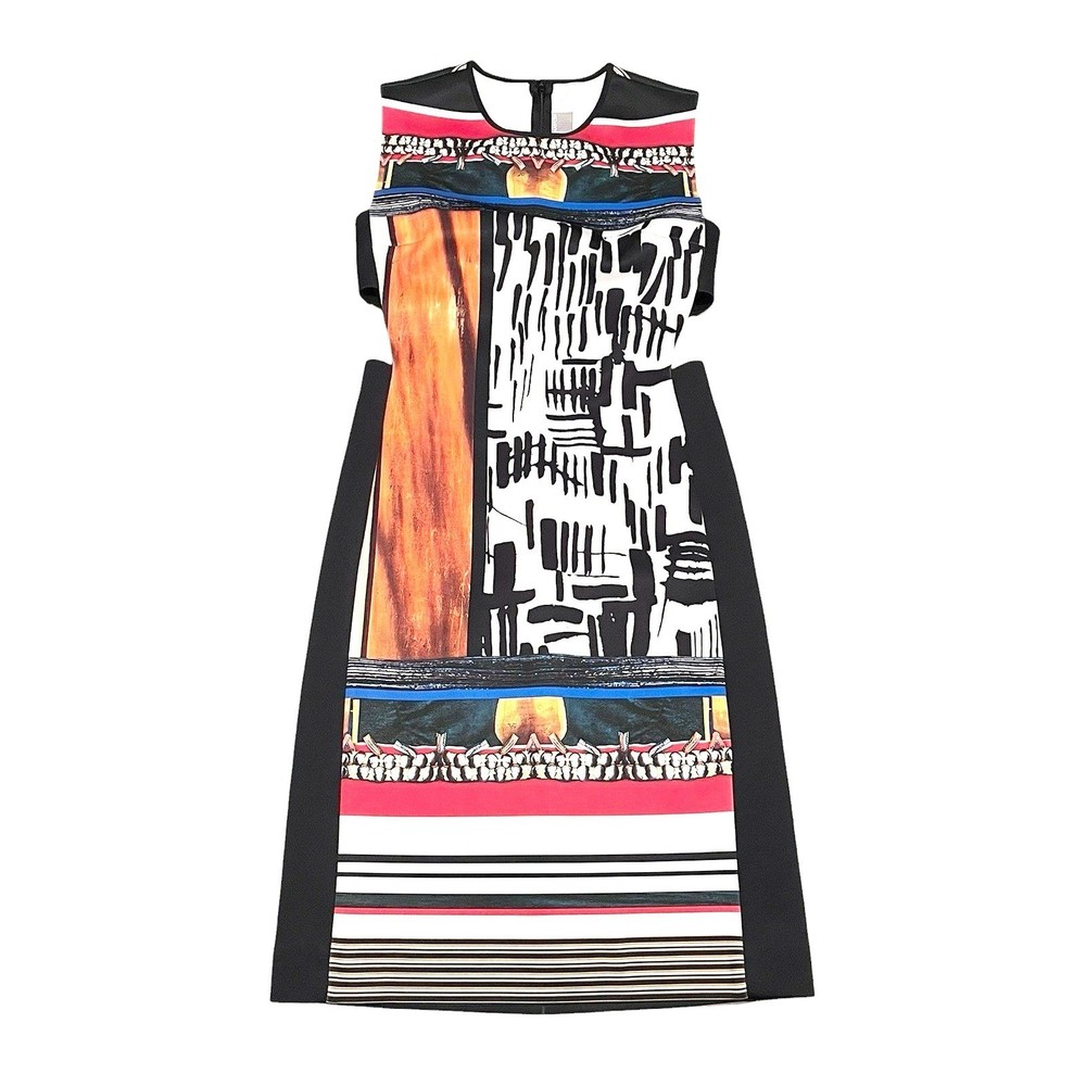 Clover Canyon Womens Abstract Graphic Print Side Cut-Out Midi Dress Size Medium-image