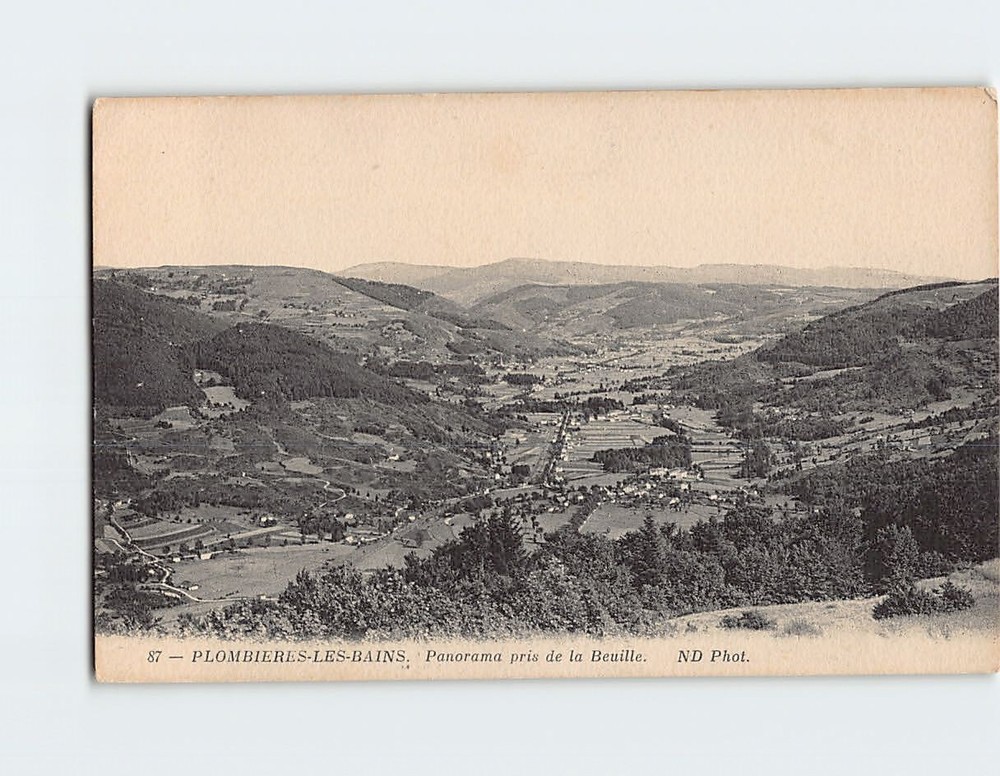 Postcard Panoramic View Plombières-les-Bains France