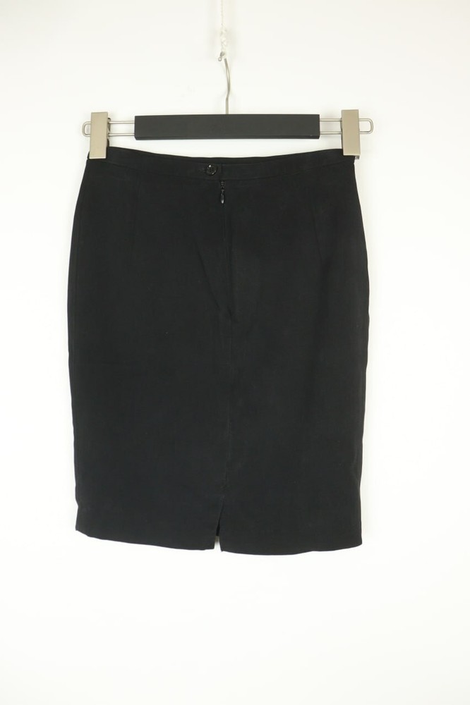 D&G DOLCE & GABBANA Black Straight & Pencil Slit Knee- Length Skirt Size 7 / W26