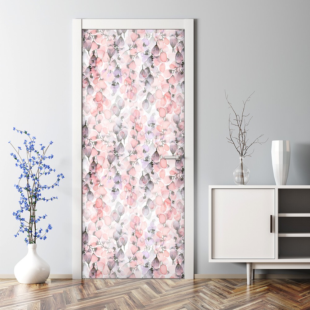 Floral Watercolor Removable Wall Sticker Self-Adhesive Flower Petals Door Decor