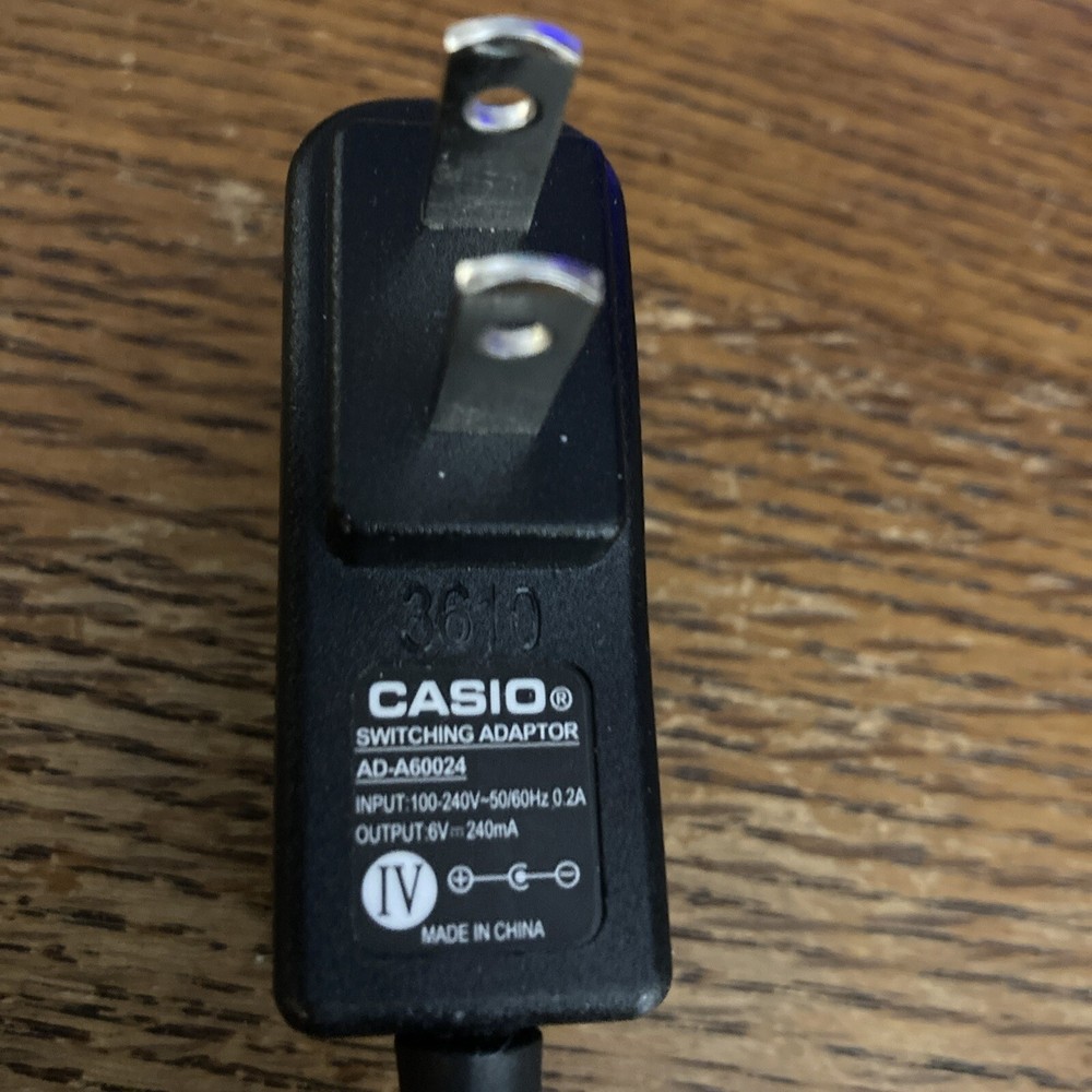 Genuine CASIO Switching Adapter - Model AD-A60024 - Output 6V 240mA