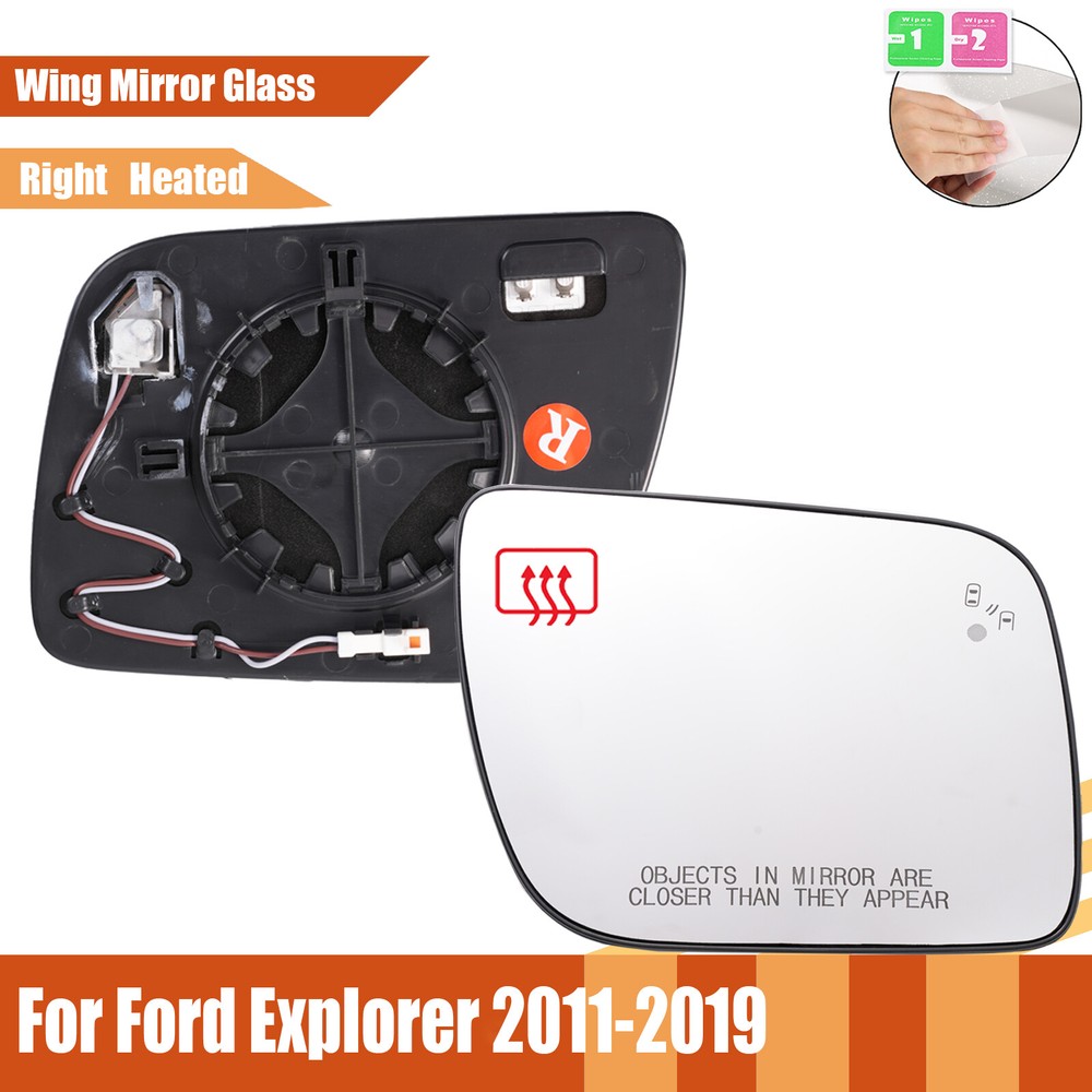 Right  Mirror Glass With blind spot Heated function For Ford Explorer 2011-2019;