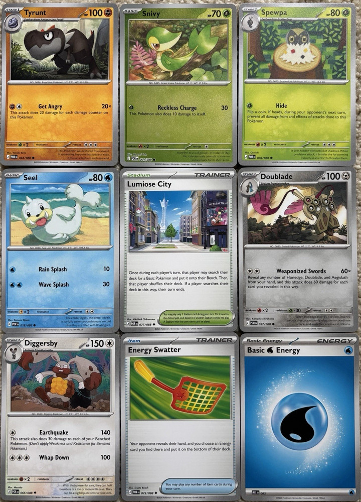 Pokemon Perfect Order 9 Card Lot Reverse Holo Snivy Tyrunt Doublade + Trainers