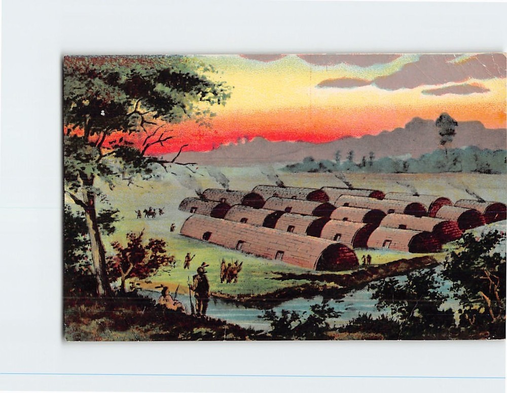 Postcard Manhattan Island Before the Dutch New York USA