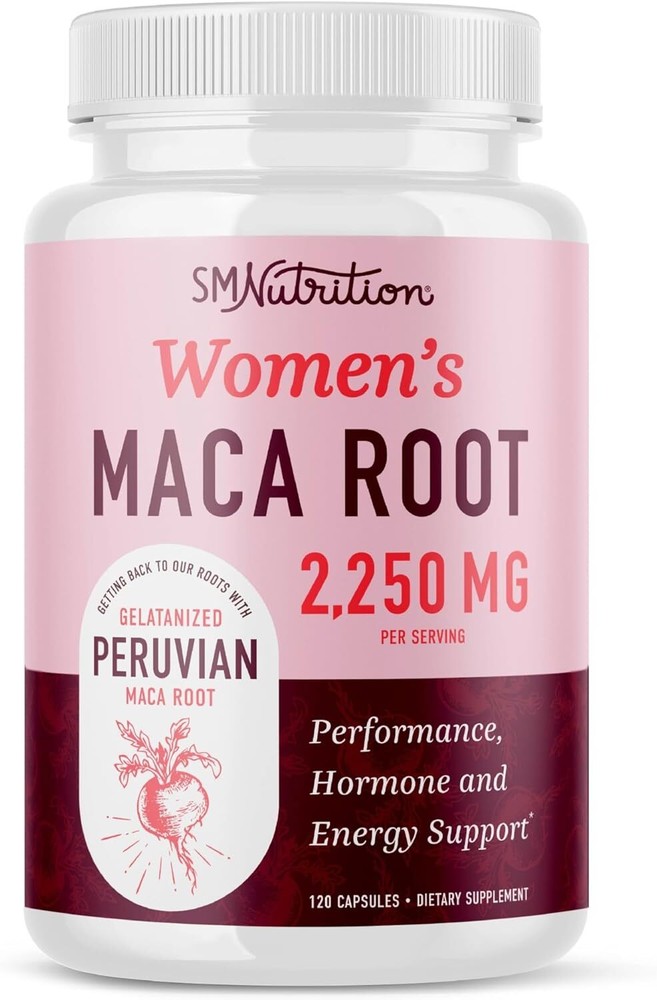 Organic Maca Root Capsules for Women | Peruvian 2250MG Extra Strength |...