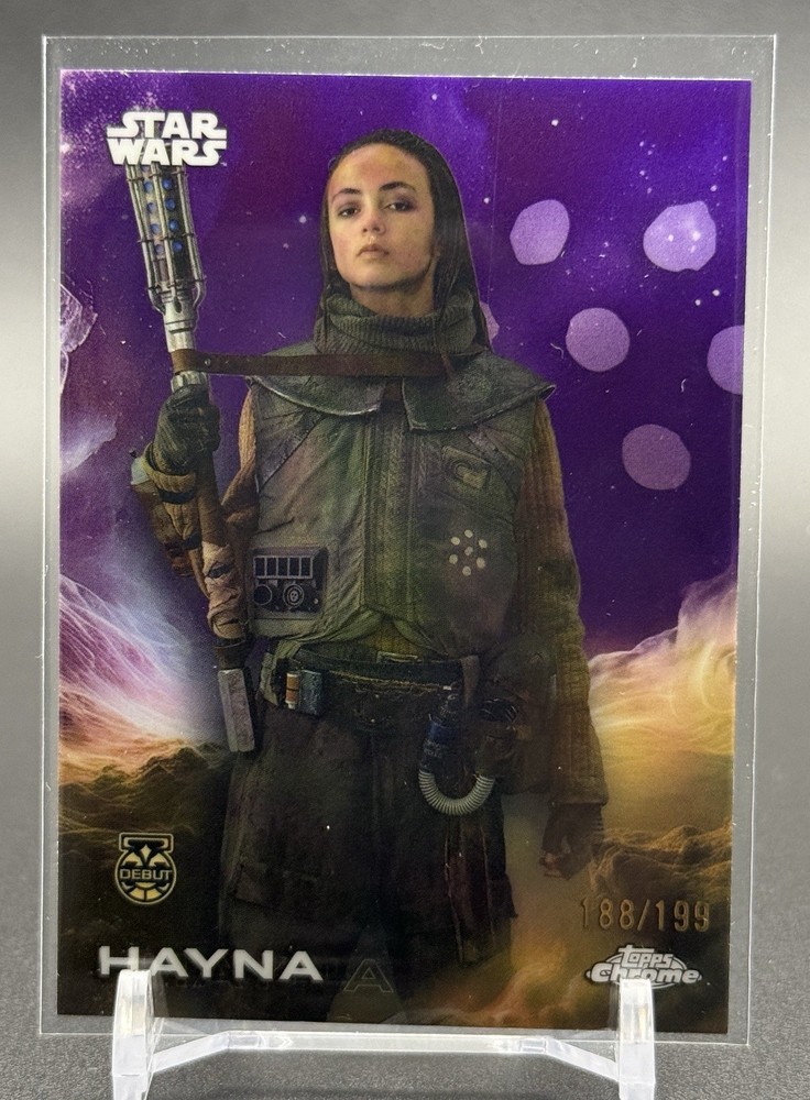 2025 Topps Chrome Star Wars HAYNA Debut Kamino Purple Refractor /199