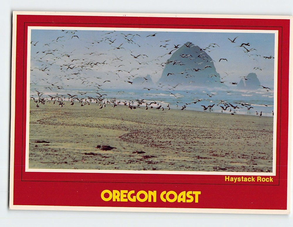 Postcard Haystack Rock Oregon Coast USA