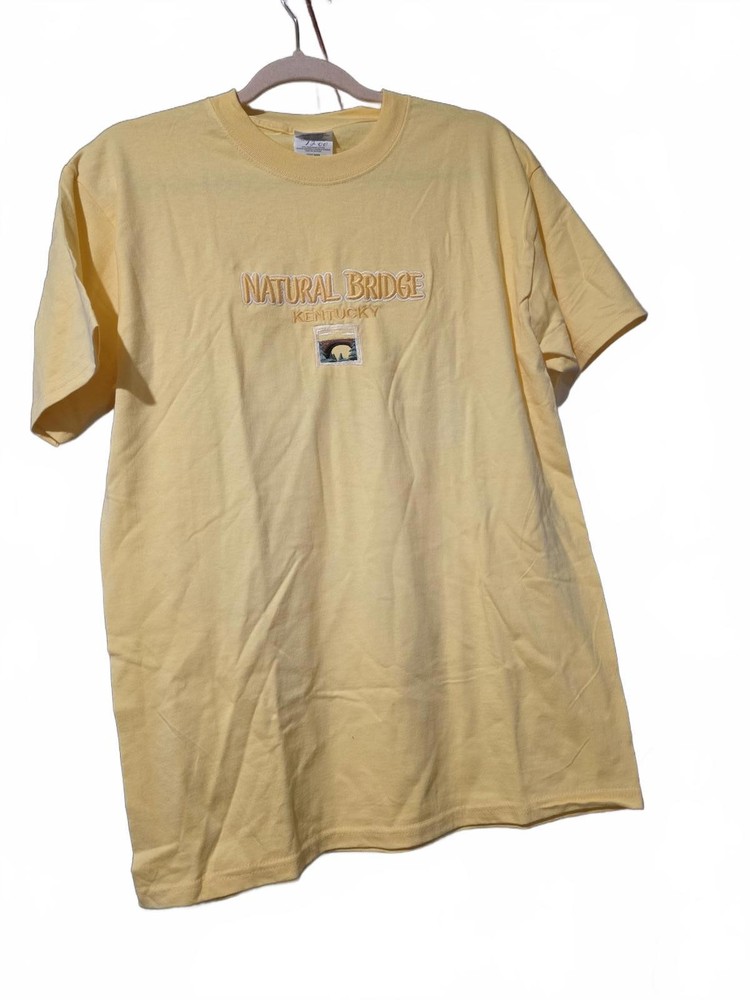 Natural Bridge Kentucky Yellow Men's T-Shirt Size Medium