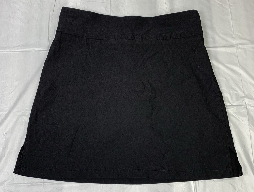 Rafaella Black Skort Womens Medium Stretch Golf Athletic Skirt Built In Shorts