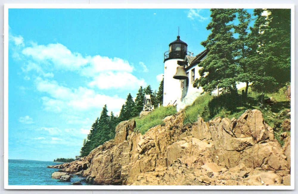 Bass Harbor Light Acadia National Park Maine Vintage Postcard-image
