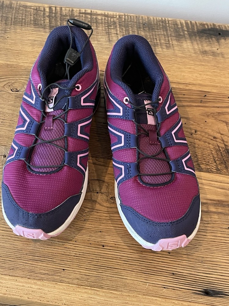 Salomon Speedcross Womens Trail Running Shoes Size 5 Purple with Contagrip