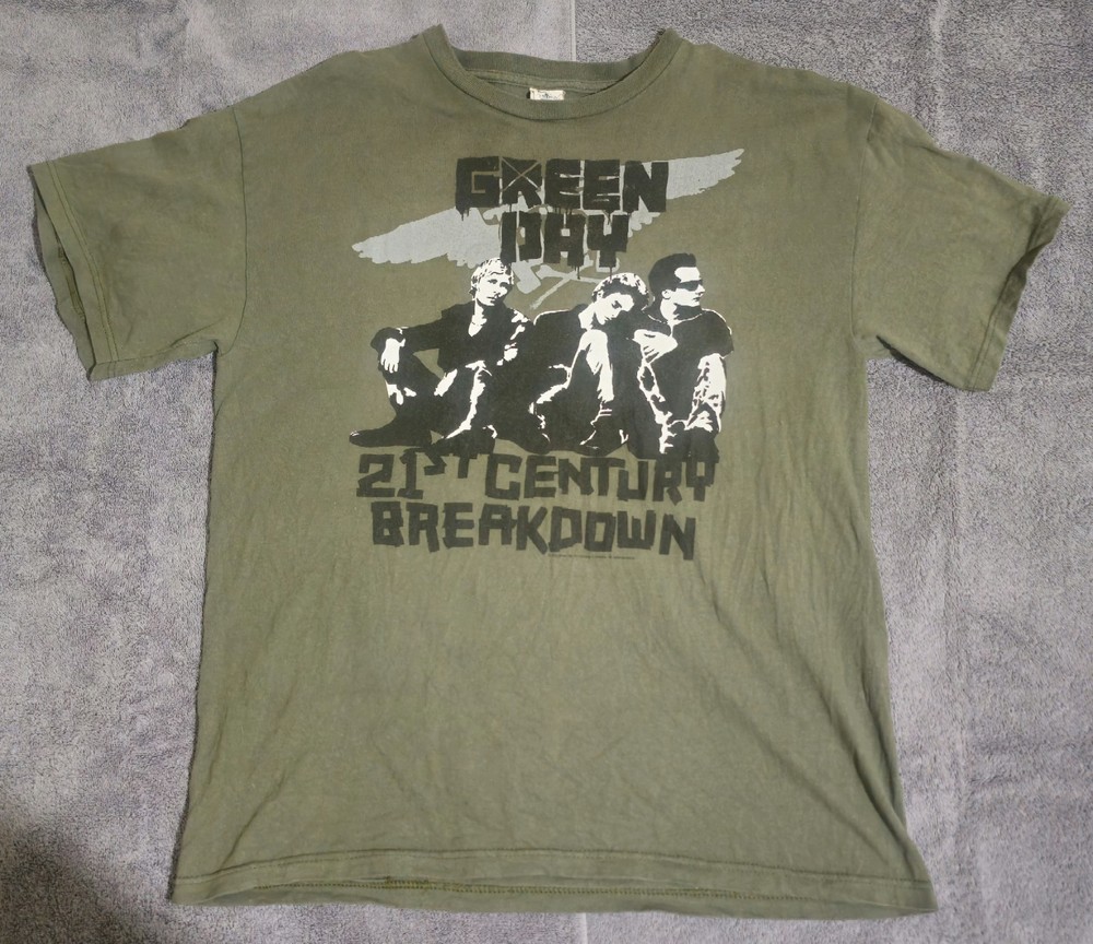 Green Day 2010 Summer 21st Century Breakdown Concert Shirt Delta Weight Size L