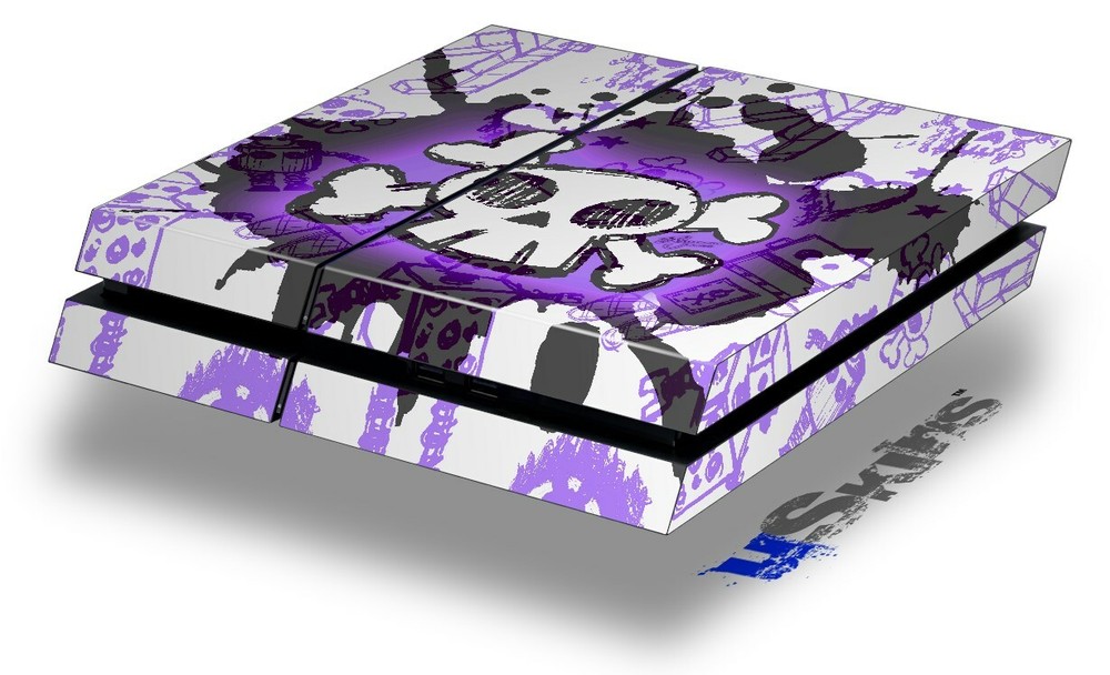 Skin for original PS4 Gaming Console Cartoon Skull Purple