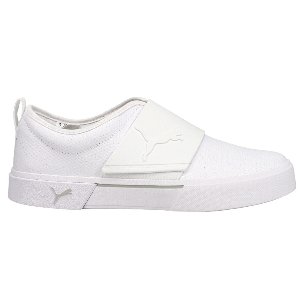 Puma El Rey Ii Logomania SlipOn  Mens White Sneakers Casual Shoes 384369-03
