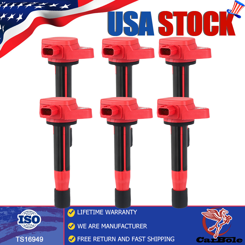 High Performance 6X UF603 Ignition Coils for Acura Accord Honda Odyssey 3.5L 3.7L