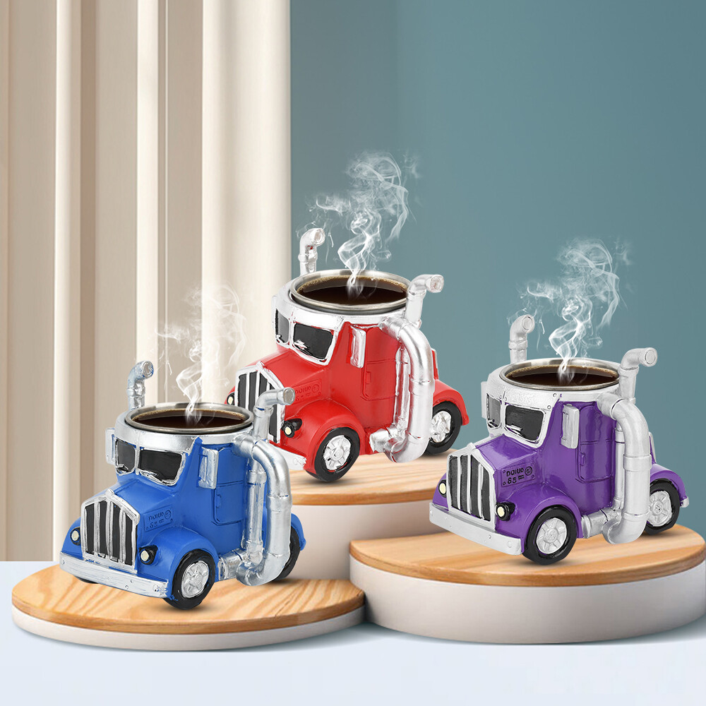 Durable Truck Coffee Mug Semi Truck Handcrafted Coffee Cup Semi-trailer Shaped