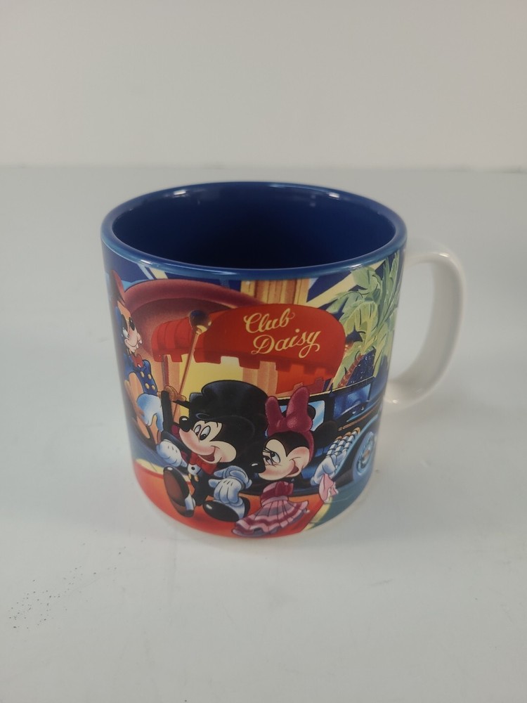 Vintage 1987 Disney MGM STUDIOS Coffee Mug Mickey Minnie Goofy Club Daisy