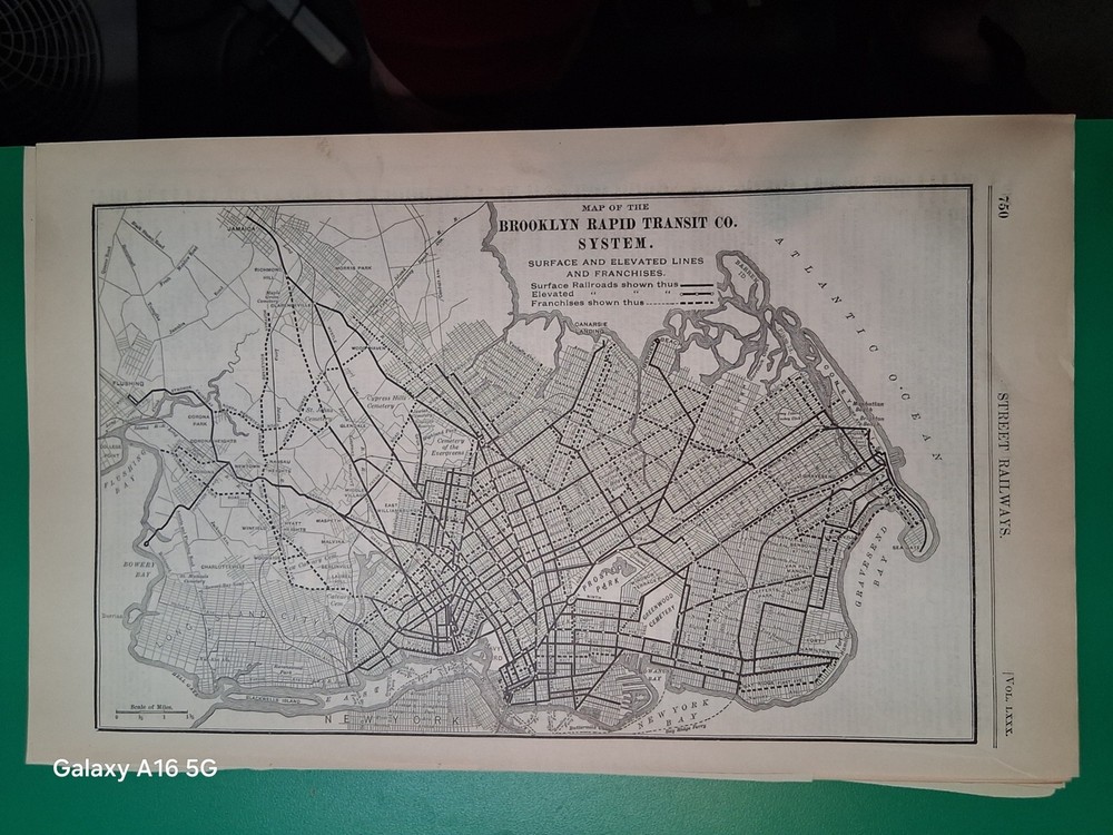 1905 Brooklyn Rapid Transit Railway Co System Map Of The Lines New York History