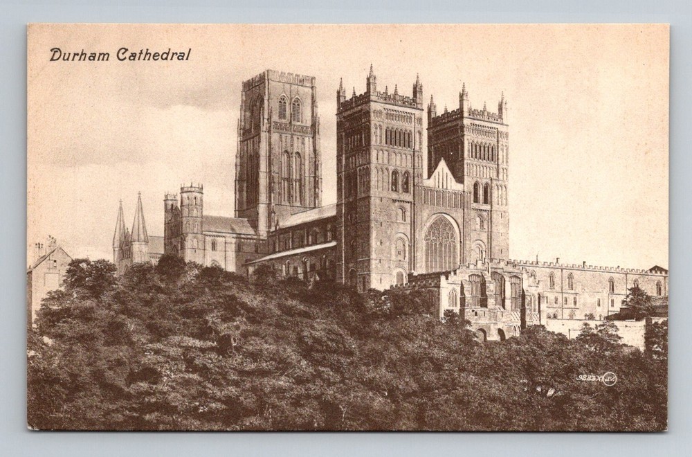 England- Durham The Cathedral Souvenir Old Postal Card PC View Vintage Postcard