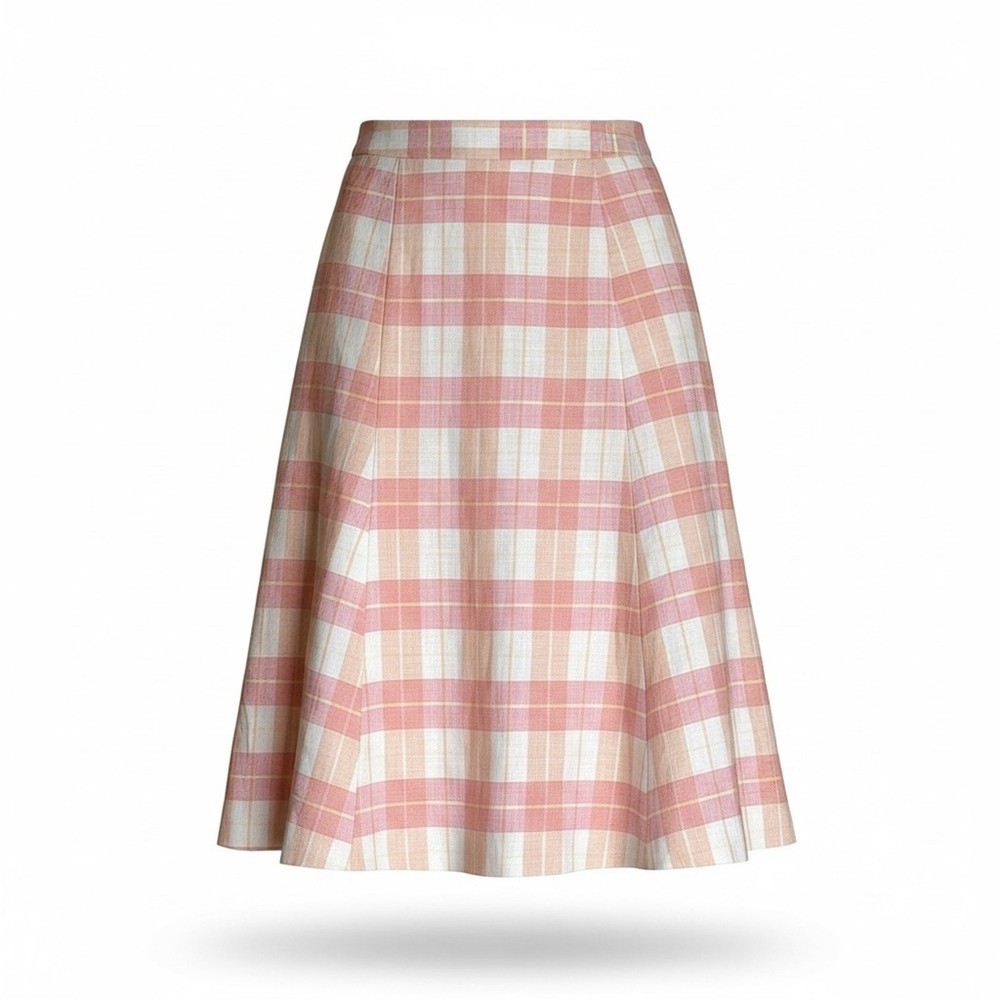 Brooks Brothers Country Club Plaid Linen A-Line Skirt Size 8 NWT