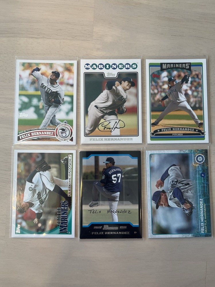 Felix Hernandez 6 Card Lot Seattle Mariners