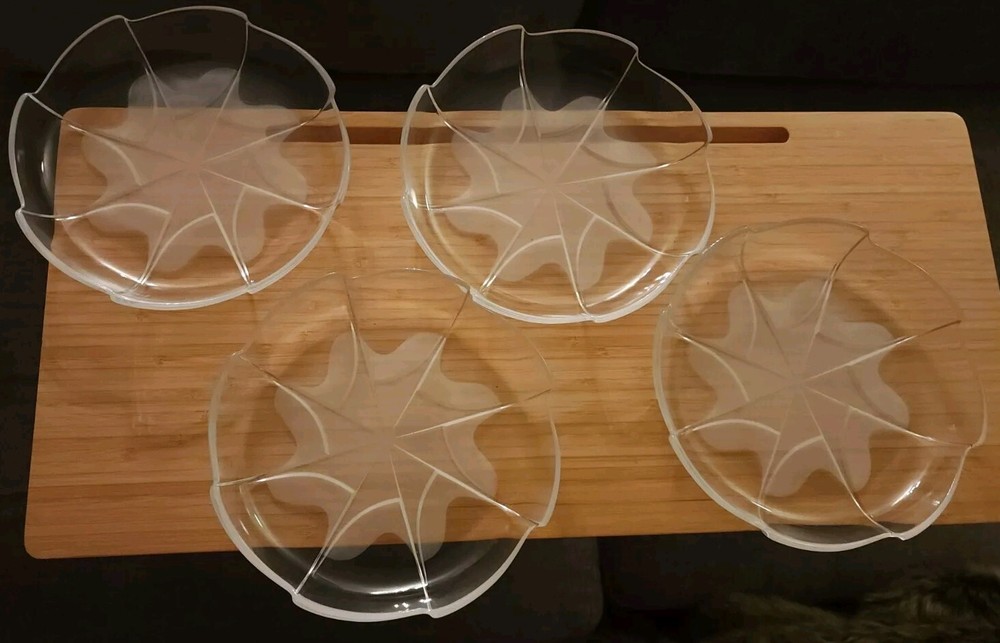 Rare Lot Of 4 Crystal Rosenthal Studio Line Plates