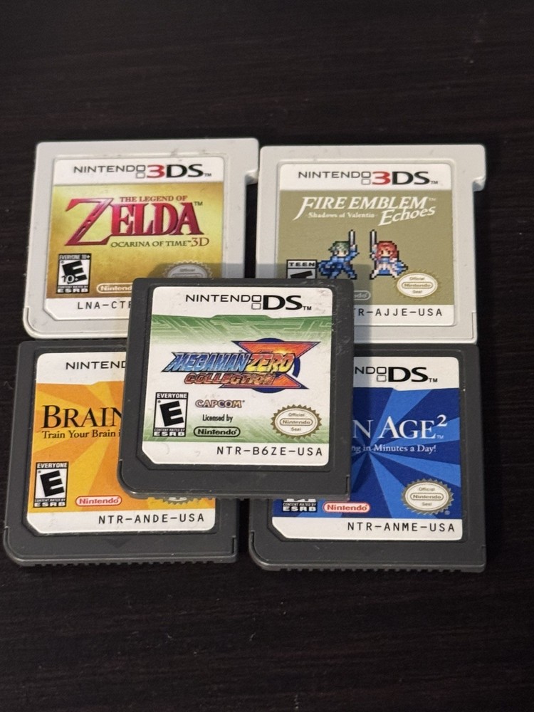 Nintendo 3DS + DS 5 Game Lot - The Legend of Zelda: Ocarina of Time Fire Emblem