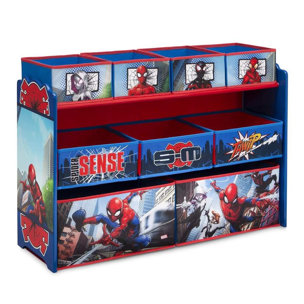 Spider-Man Deluxe 9 Bin Design and Store Toy Organizer by , Greenguard Gold Cert