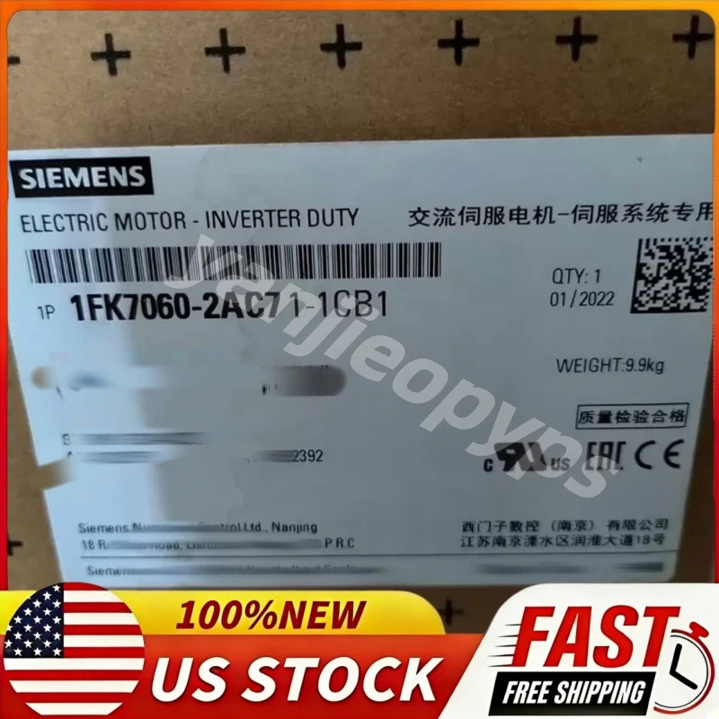 Unopened NEW Siemens 1FK7060-2AC71-1CB1 Servo Motor Spot Goods US Fast Delivery