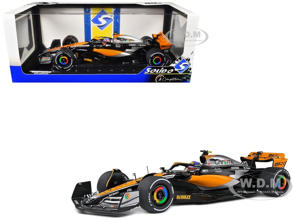 Box Dented MCLAREN MCL60 #81 PIASTRI FORMULA ONE F1 BRITISH 1/18 SOLIDO S1811202
