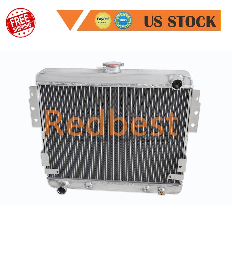 3Rows Aluminum Radiator For 1975-78 Ford Mustang II Fastback/Hardtop 5.0L V8 Eng