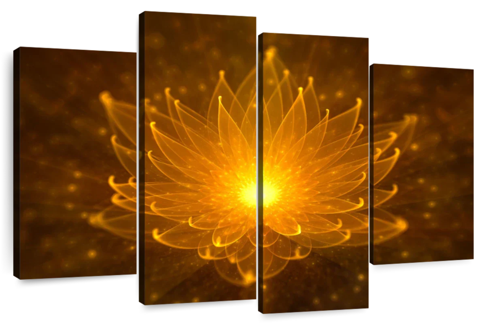 Glowing Lotus Wall Art