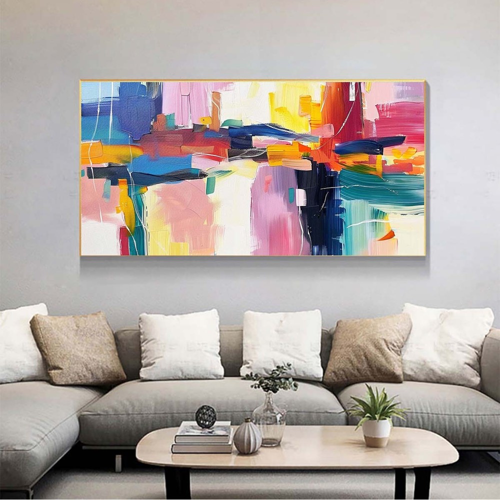 Original Home Decor Graffiti Abstract Hand painted Oil Painting On Canvas#029-image
