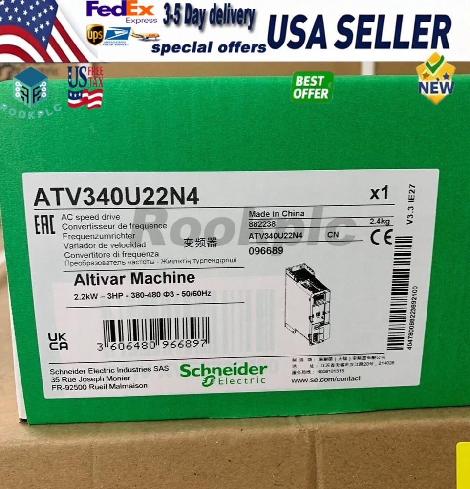 ATV340U22N4 New Factory Sealed frequency converter, free of shipping ATV340