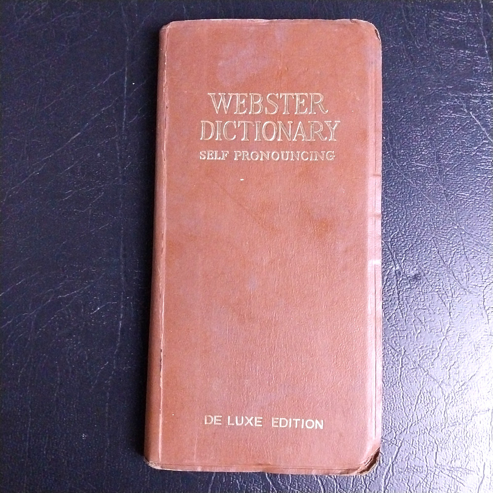 Webster Dictionary Self Pronouncing Antique Vest Pocket Vintage De Luxe Edition