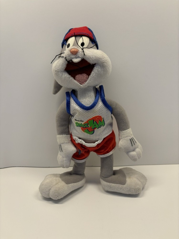 Space Jam Bugs Bunny Plush Warner Brothers Backwards Hat 1996 McDonald's 9