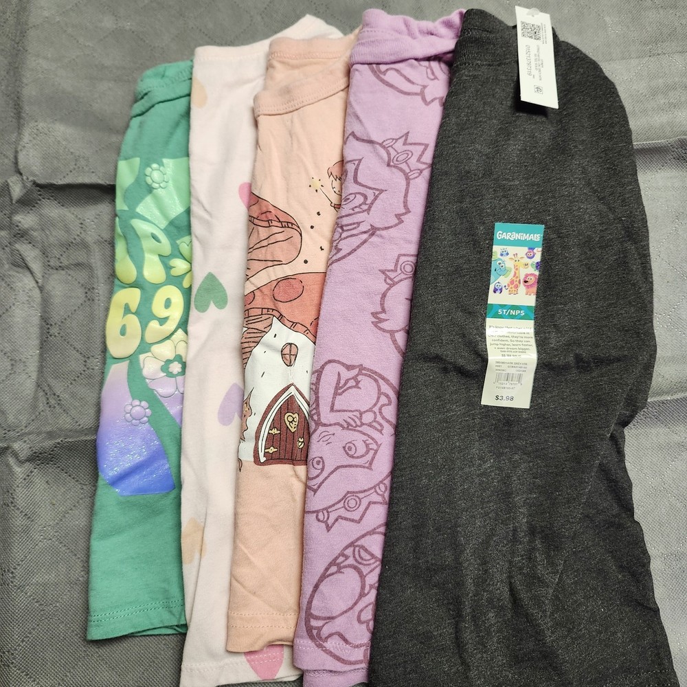 GAP Garanimals Girls Lot of 5 Short Sleeve T-Shirts Graphic Crew Neck