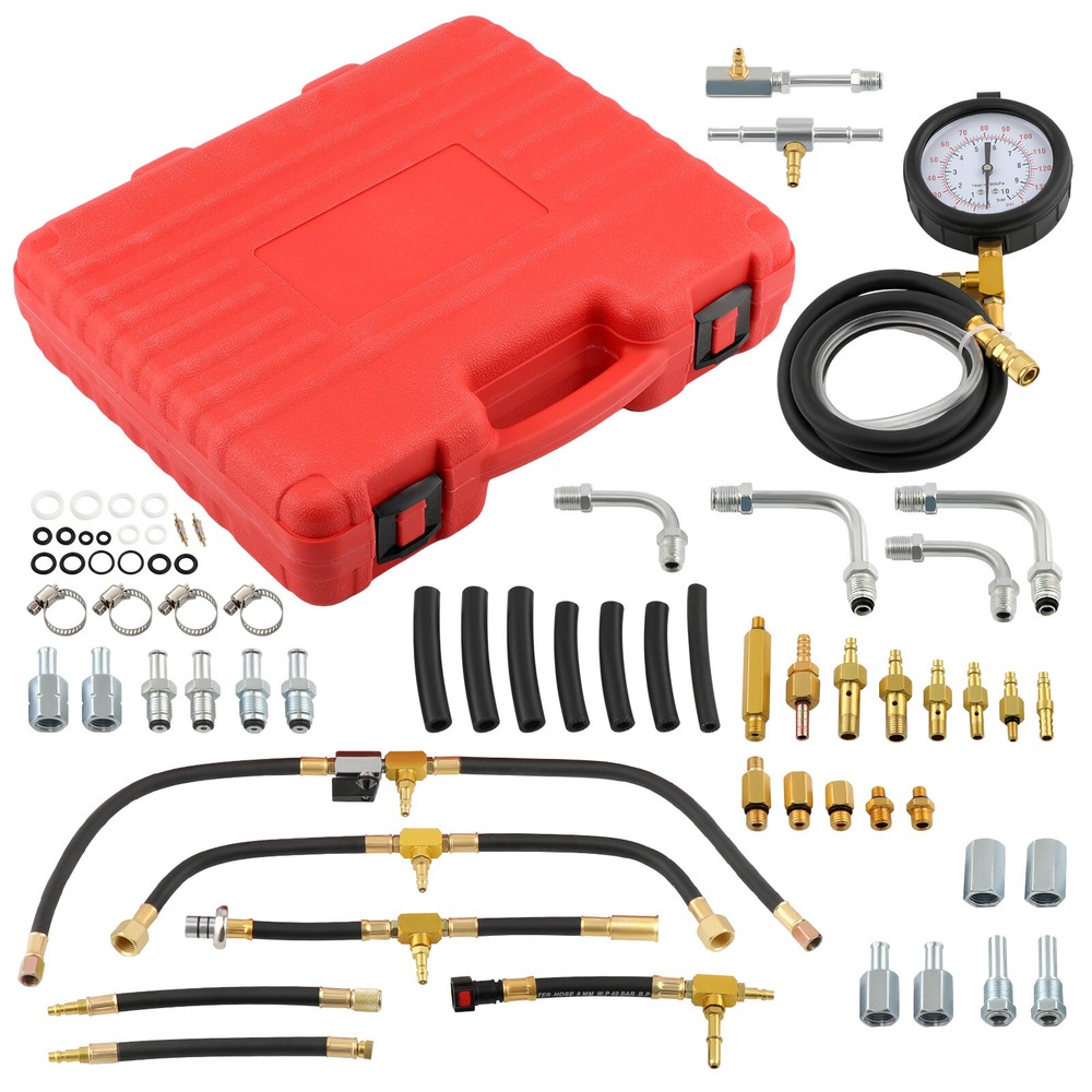 Universal Fuel Injection Gauge Pressure Tester Car System Pump Tool Kit