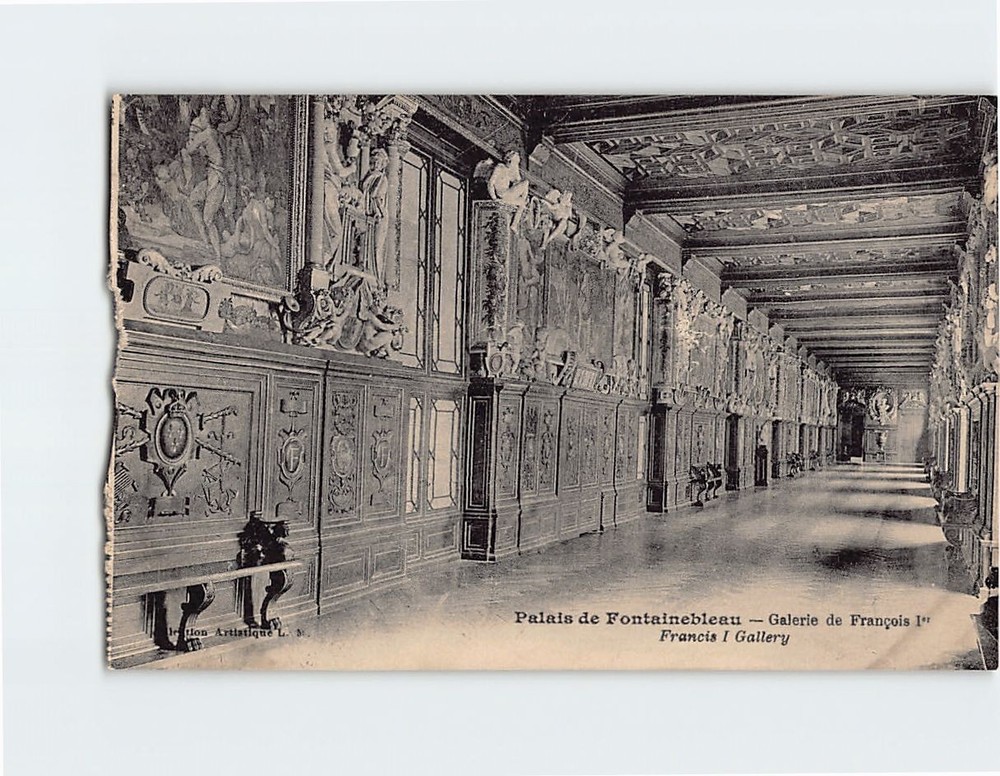 Postcard Gallery of Francis I Château de Fontainebleau France